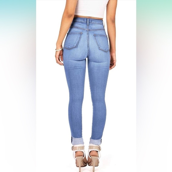 Vibrant High waisted distressed denim jeans size 5 M.I.U - Picture 3 of 11